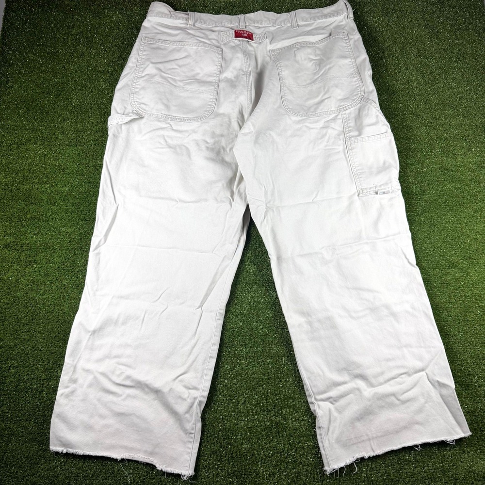 Polo Jeans Co Ralph Lauren Mens Carpenter Pants Off White Raw Hem 40x26 0729